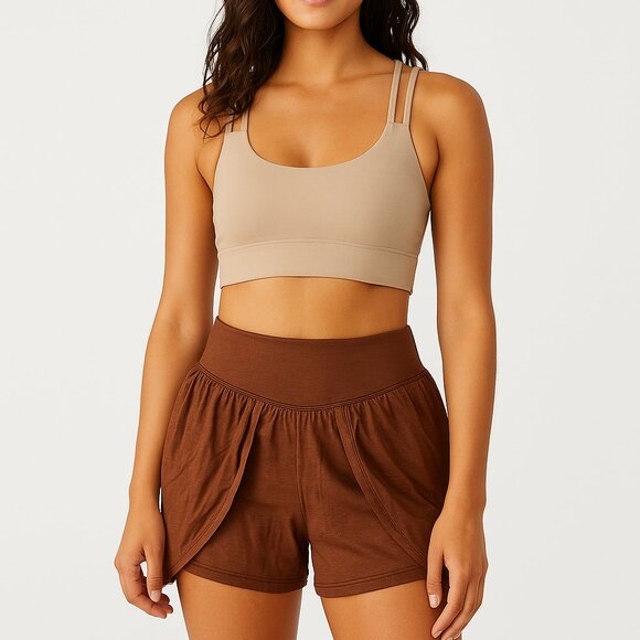 FP Movement Love Tank Skirted Shorts Cargan Oil‎ Brown – XS NWT - Picture 1 of 9